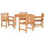 Wiley 4 - Person Teak Patio Dining Set with Square Table-86192280-86192289