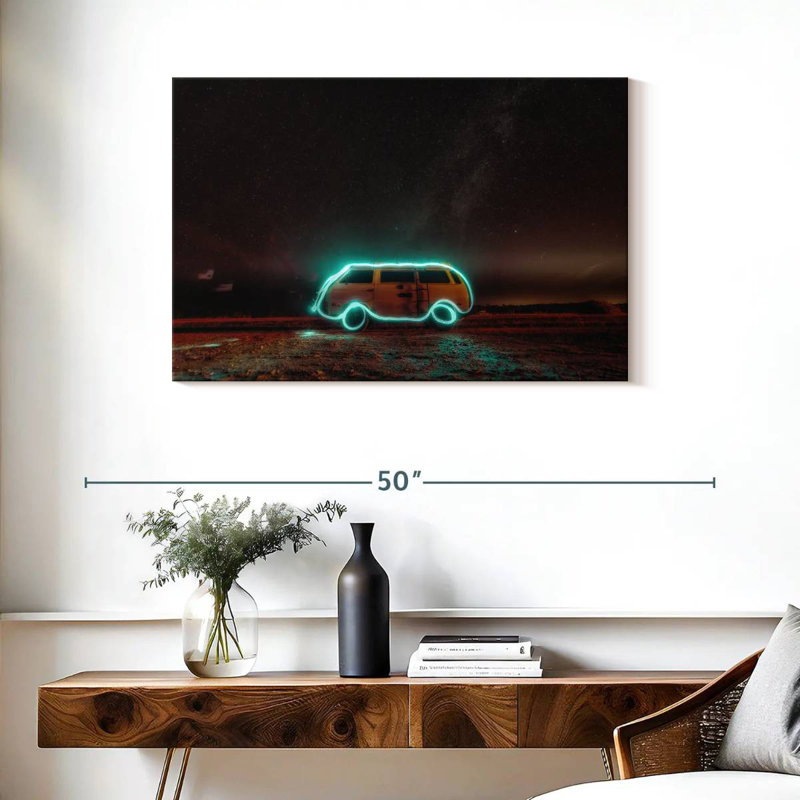 Meon Neon Retro Van, H 24 po x l 36 po