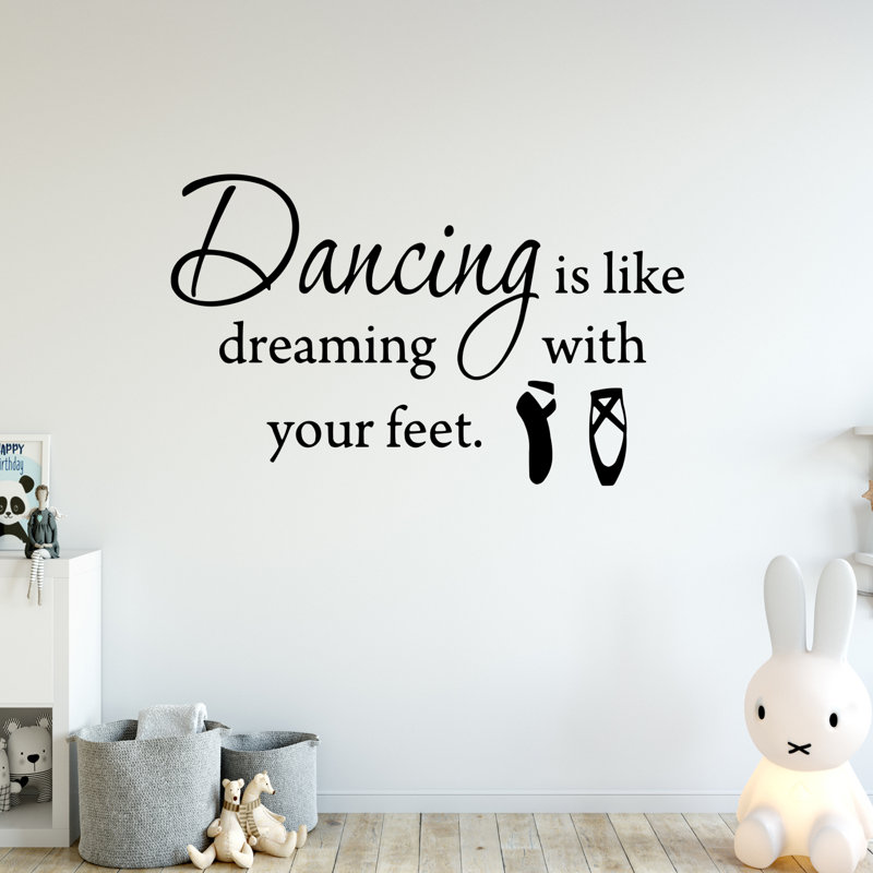 Décalcomanie murale danse comme dreaming avec vos pieds Dexter, Noir