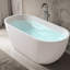 Baignoire de trempage en acrylique autoportante L 59 po x l 28 po avec bonde chromée et trop-plein-74012532