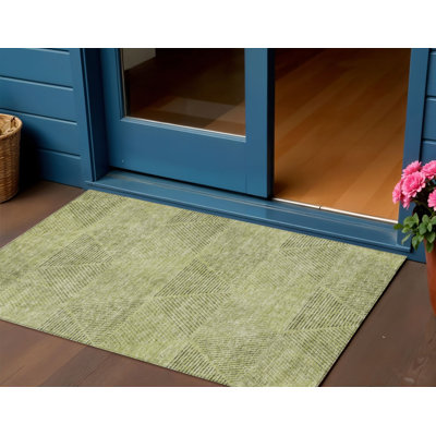 Tapis d'intérieur / extérieur à motif géométrique lavable 3 pi x 5 pi HomeRoots
