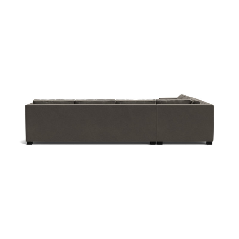 Keaton Chaise Sectional, Performance Velvet - Graphite, Black