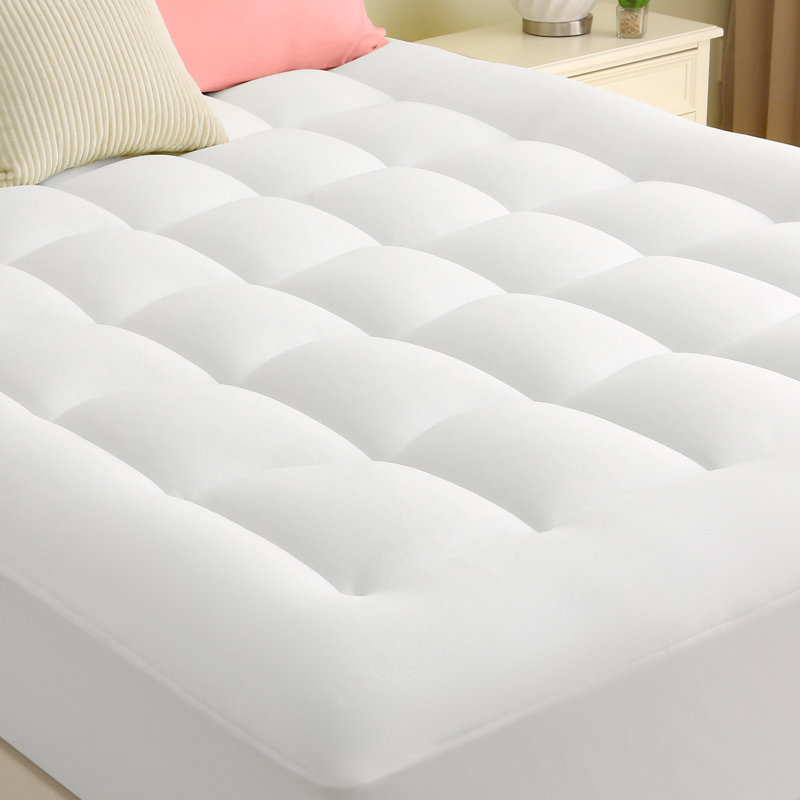 Surmatelas à plateau-coussin, surmatelas respirant avec poche profonde de 6 à 18 po, rembourrage doux de 800 g / m² pour soulager les maux de dos