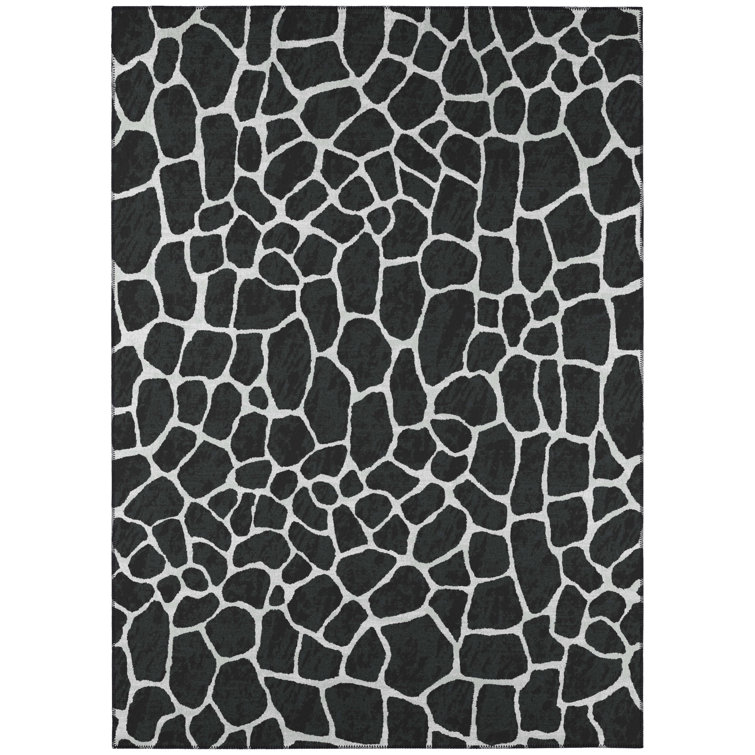 Flatweave Chenille Washable Animal Print Rug