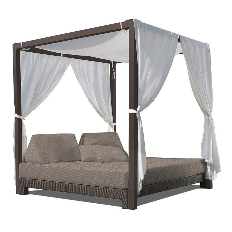 Anibal Outdoor - Seat Patio Daybed, Canvas Taupe Sunbrella® Canvas