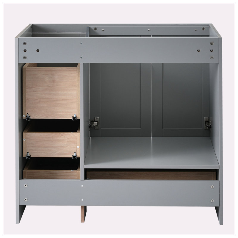 Base de meuble-lavabo simple 35,00 po seulement, Gris