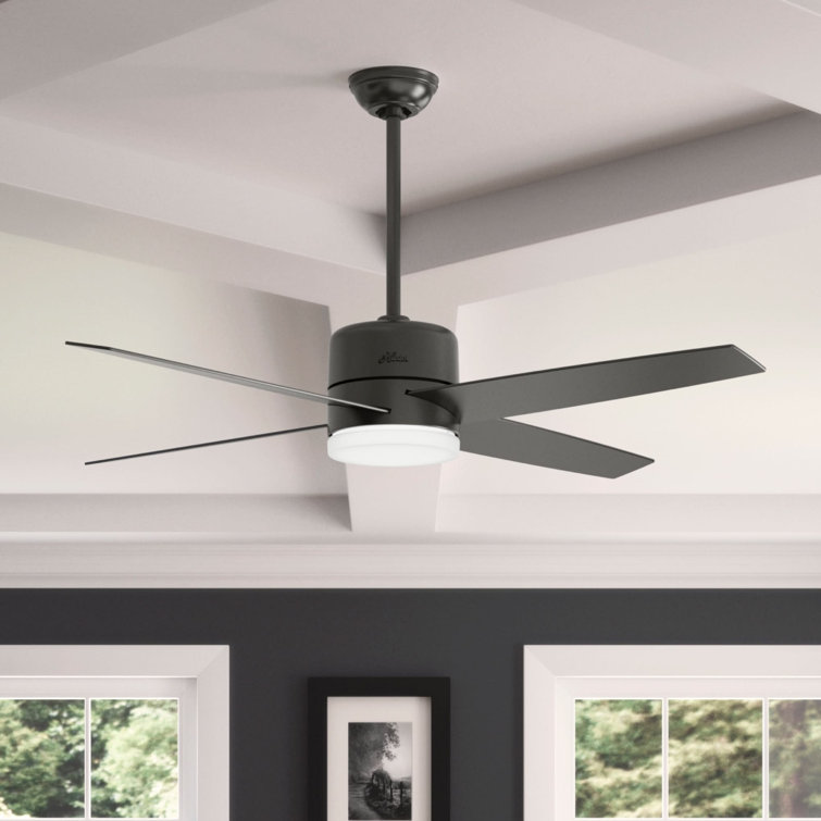 54" Advocate 4 - Blade LED Smart Standard Ceiling Fan with Remote Control and Light Kit Included