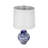 D14x27.6" Blue And White Round Ceramic Vase Lamp