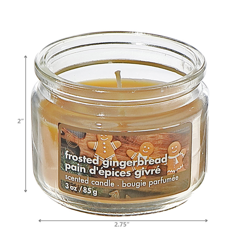Bougie en pot parfumée 3 oz (pain d'épices givré) - Ensemble de 6