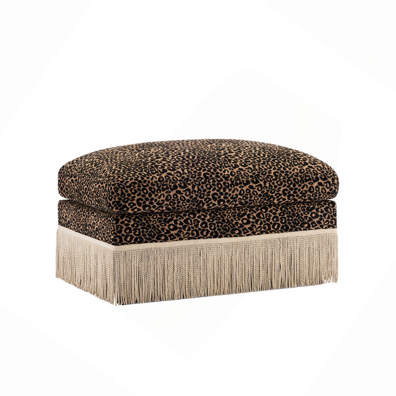 Ottoman Leopard Chenille, Noir / brun
