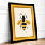 Geometric Bee Minimalist - Framed Print-1393485404-1393485402