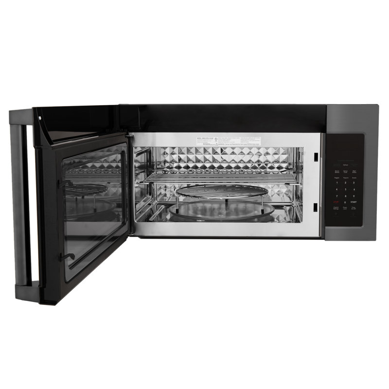 ZLINE 1.55 cu. ft. 900 - Watt Convertible Convection over-the-Range Microwave, Black Stainless Steel