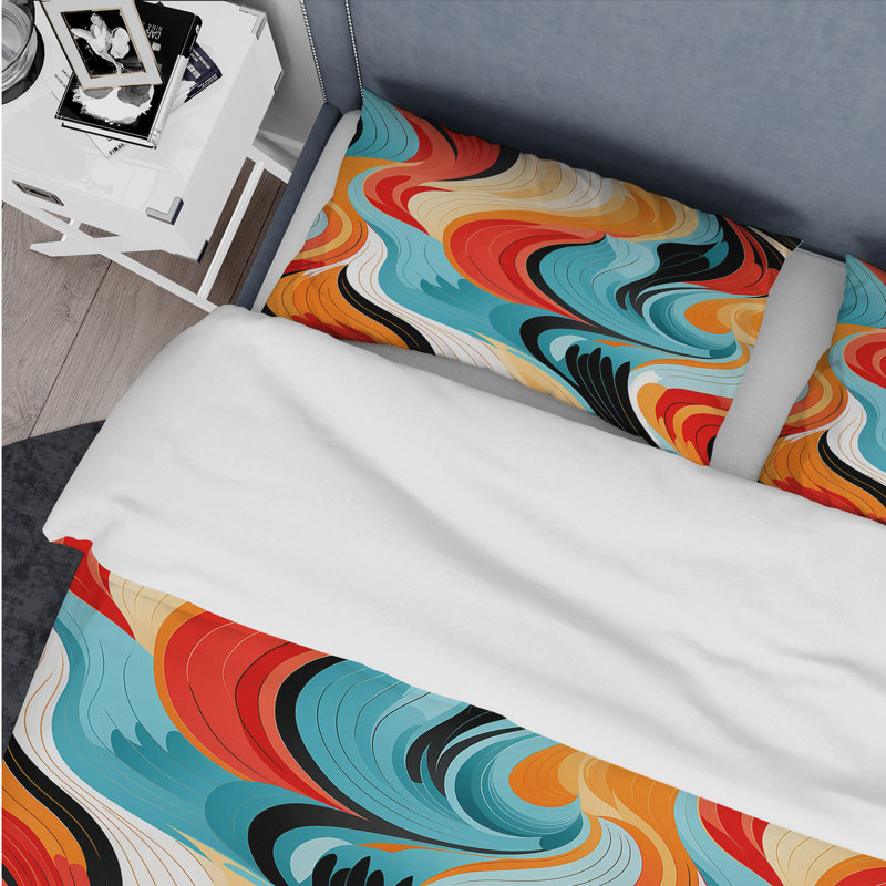 Tribal Camo Fusion III - Ensemble de housse de couette à motif abstrait, Housse de couette pour grand lit et 2 taies décor