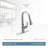 Arbor Touchless Single Handle Kitchen Faucet with Accessories-9430725