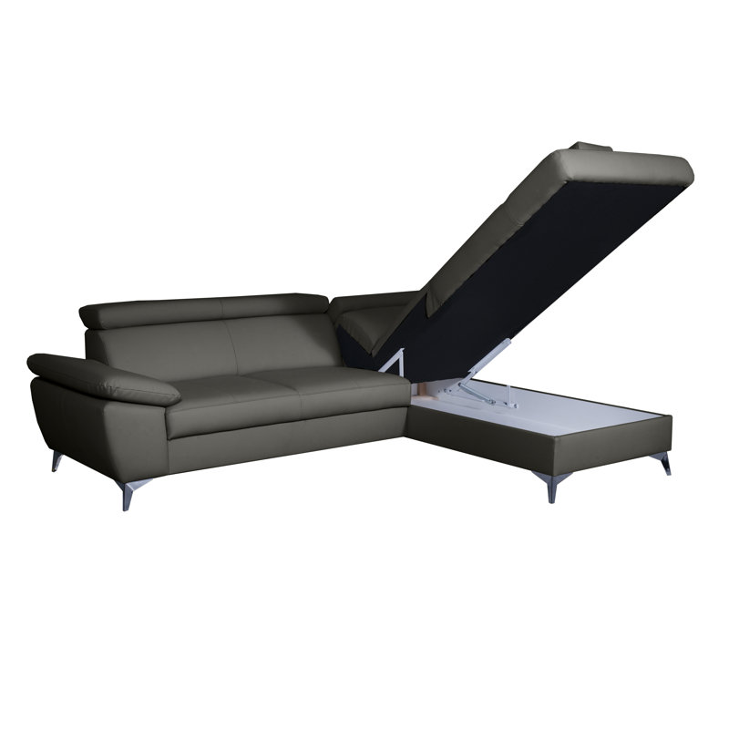 Ashianna 4 Seater Sofa Bed, Right Hand Facing, Dark Grey
