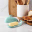 Beurrier en céramique, avec couvercle et guide de mesure, sarcelle, rangement sur le comptoir-1041067320-1041067323