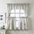 Salerna Striped Swag 54'' W Window Valance in Gray