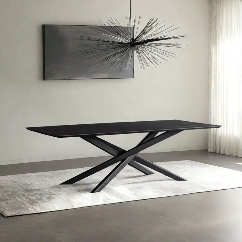 Matsue Ash Solid Wood Dining Table, 35.43" W x 86.61" L