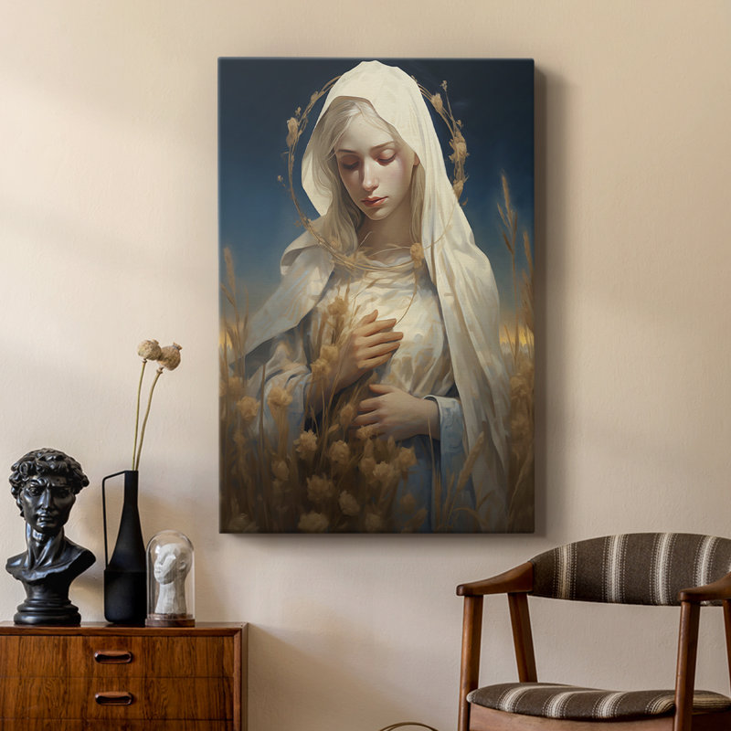 Série Religious Lxxi - Toile tendue avec châssis de qualité supérieure - Prêt à être accroché, H 18 po x l 12 po