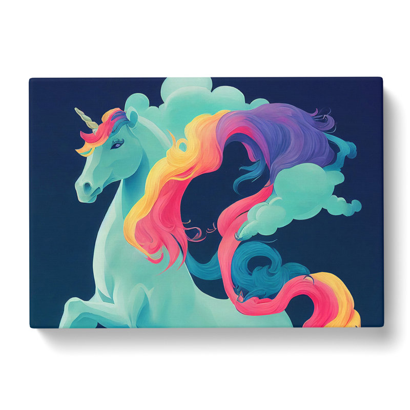 Wonderful Unicorn - Wrapped Canvas Print, 50cm H x 76cm W x 3cm D