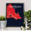 Honolulu City Map - No Frame Print-1526590266