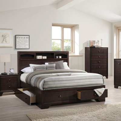Queen-sized bed with storage function