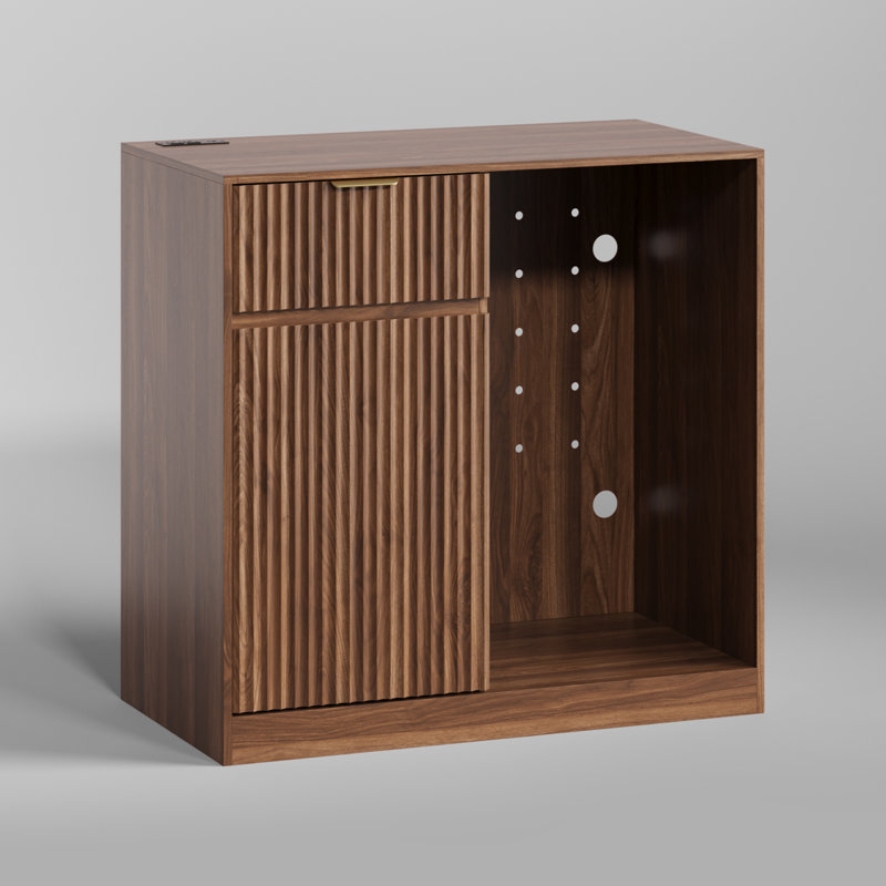 Grande armoire à café avec espace réfrigérateur, mini armoire réfrigérateur avec rangement pour le vin, support de réfrigérateur, buffet, table, armoire à vin pour cuisine, salle à manger