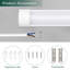 Ensemble de 2 ampoules à DEL 3 pi à DEL pour éclairage de surface ultra-mince, 30 W, 4 000 K, IP20, plafonnier à DEL pour garage, magasin, couloir, bureau, marché