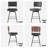 Set Of 2 Leather Swivel Bar Stools With  Comfortable Upholstered For Kitchen Island Dining Area In Black-876486594