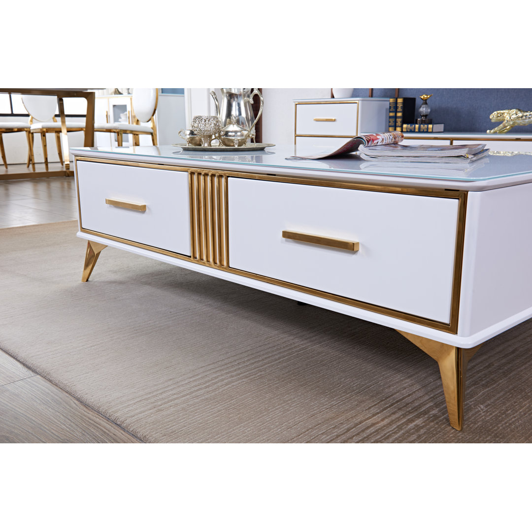 Four Leg Coffee Table with Storage