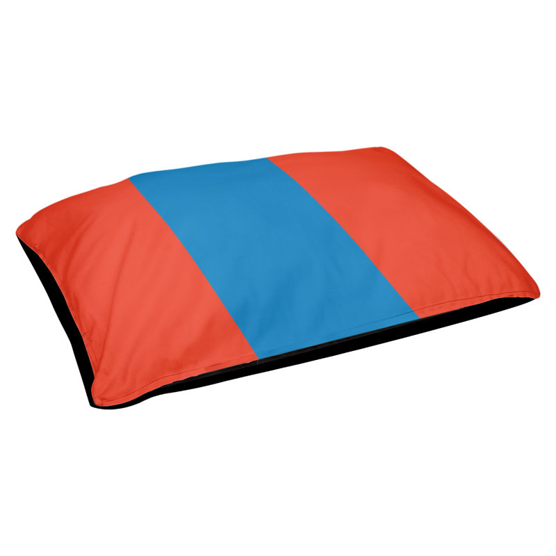 Coussin extérieur Oklahoma, Moyen (H 9,5 po x l 28 po x P 18 po), Rouge basketball / bleu basketball / basketball