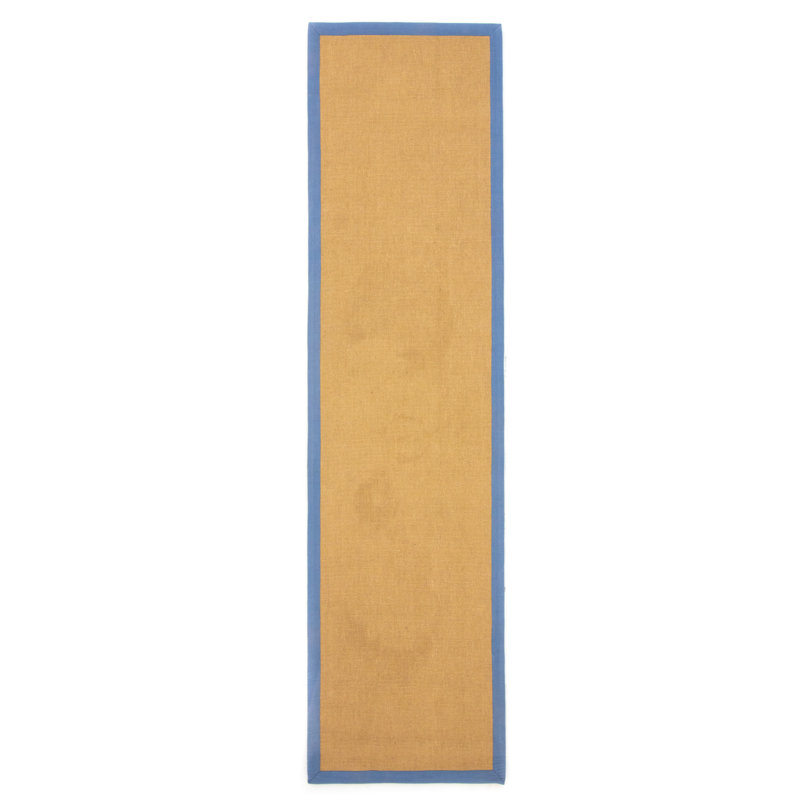 Sisal Hand Woven Blue Rug, Runner 75 x 300cm