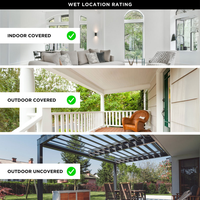 Eliza Outdoor Downrod Ceiling Fan, Gloss White, Old Oak Tone