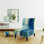 Indigo Panel VI - Glam Modern Velvet Upholstered Slipper Chair