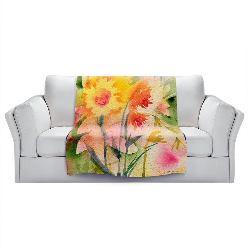 Hand Woven Throw Blanket, 51" W x 60" L