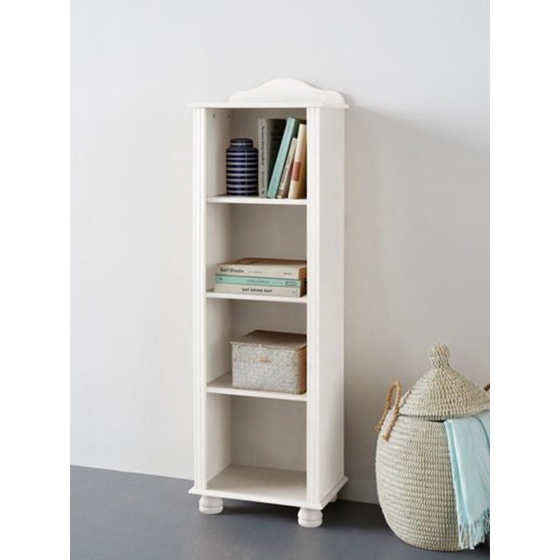 Aikin Solid Wood Standard Bookcase, 140cm H x 45cm W x 30cm D, White