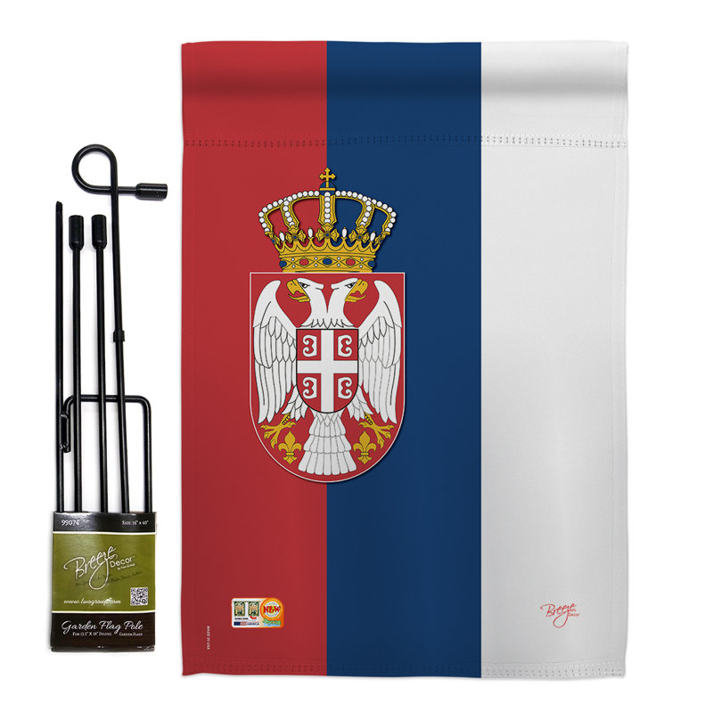 Double Sided 18.5'' H x 13'' W Polyester Flag Set