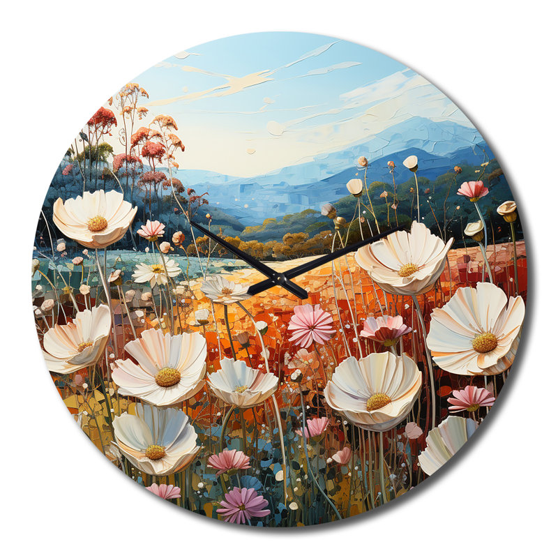 Dakarri - Horloge murale florale, Très grand
