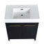 Meuble-lavabo autoportant de 30 pouces avec lavabo en résine, avec porte à fermeture douce, ensemble KD