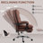 Microfibre Vibration Massage Office Chair, Cream White-106882789