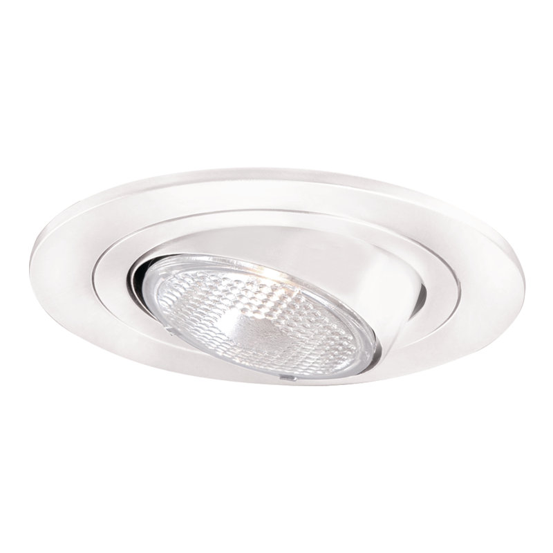 4'' White Adjustable Recessed Trim
