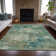 Machine Washable Indoor/Outdoor Xhevrie Teal Rug