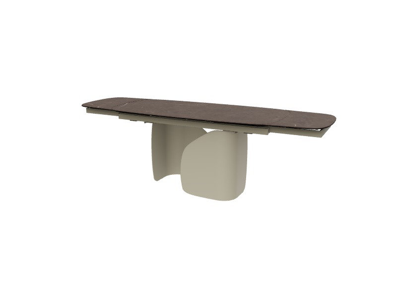 Twins Extendable Tables, 30.38"H x 65"L x 39.38"W, Bronze, Matte Pearl Beige