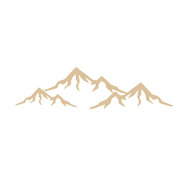 Décalcomanie murale de chambre à montagnes, Beige
