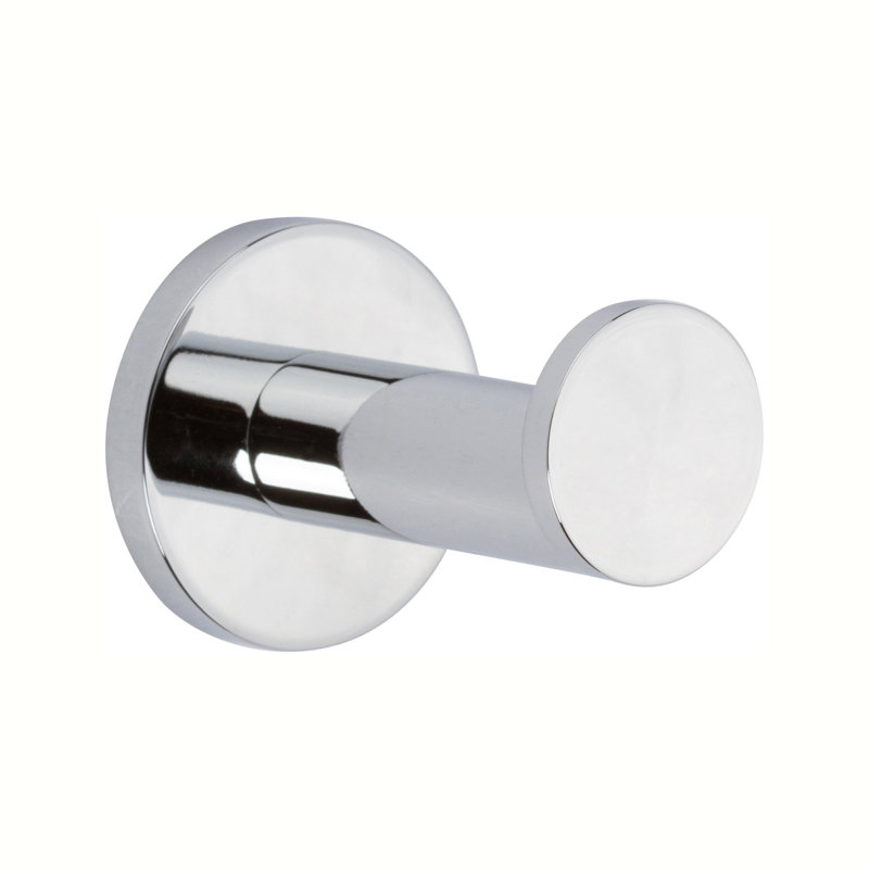 Sine Single Robe Hook, Polished Chrome