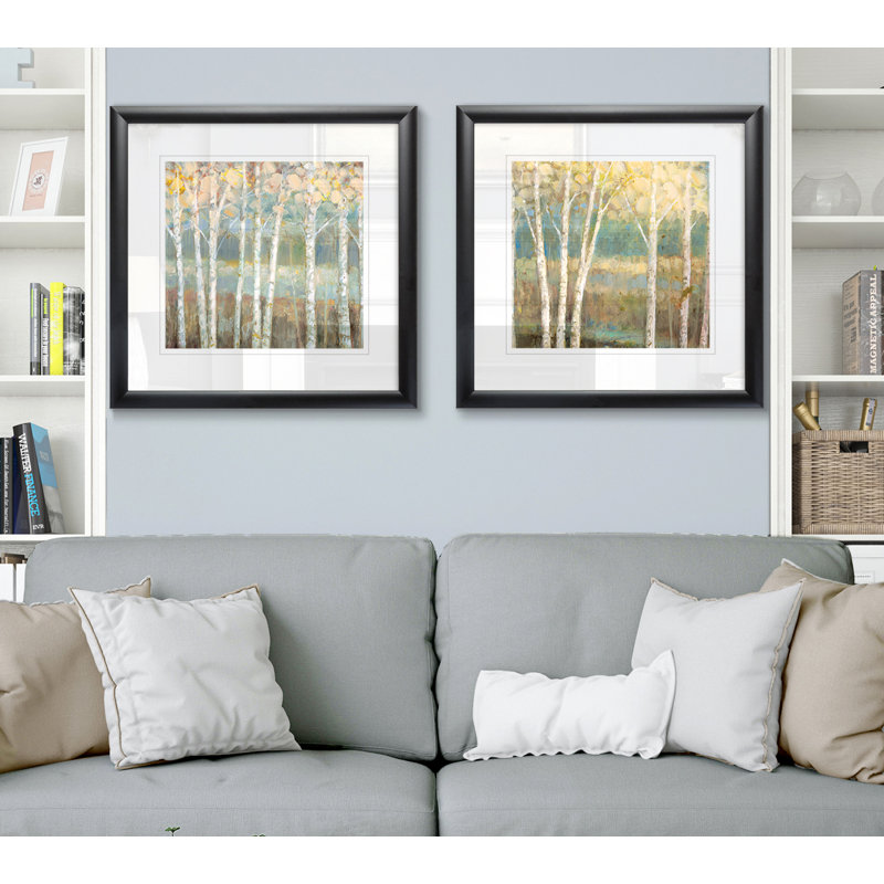 « nature palette i », ensemble de 2 reproductions encadrées, Cadre noir