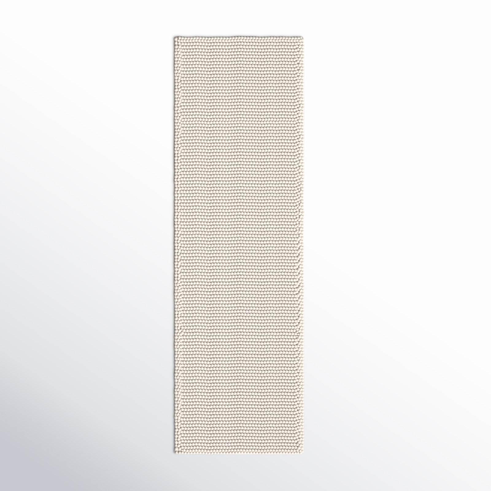 Elle Ivory Hand-Woven Wool Rug, Runner 2'3" x 22'