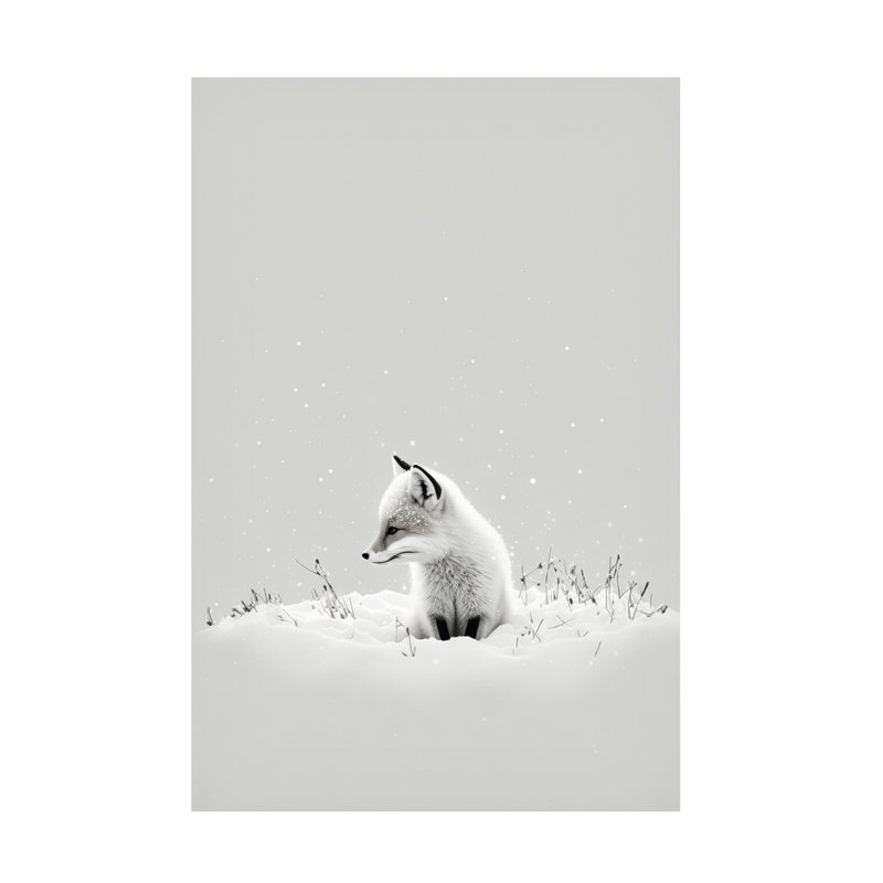 Renard des neiges Gunthild, H 19 po x l 12 po x P 2 po