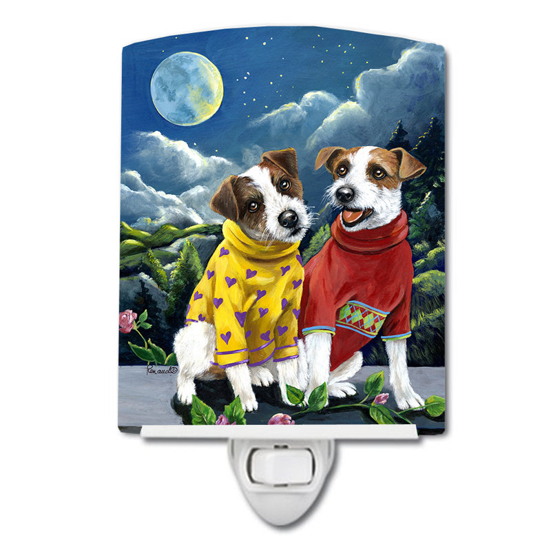 Veilleuse Westie, Jack Russell terrier phase lunaire