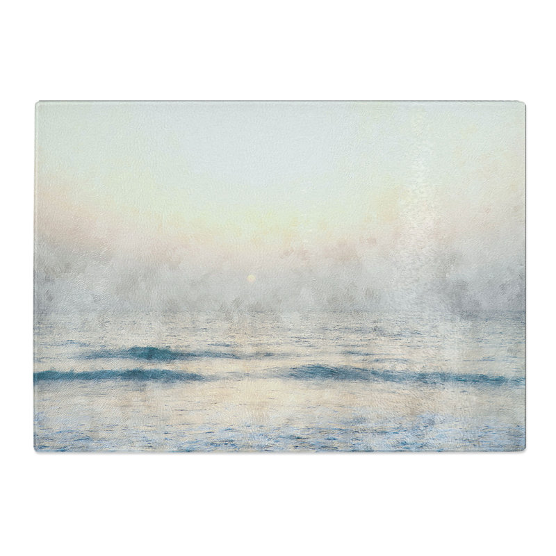 Tempered Glass Calm Sea Chopping Board, 20 cm x 28.5 cm